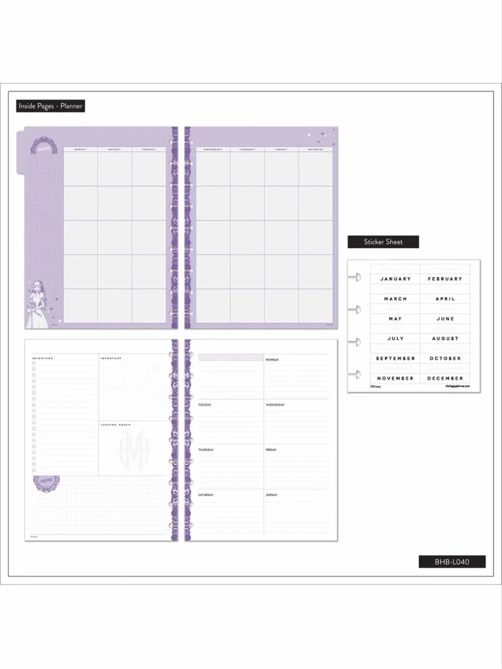 Happy Planner Haunted Mansion Deluxe Undated Classic Dashboard Planner